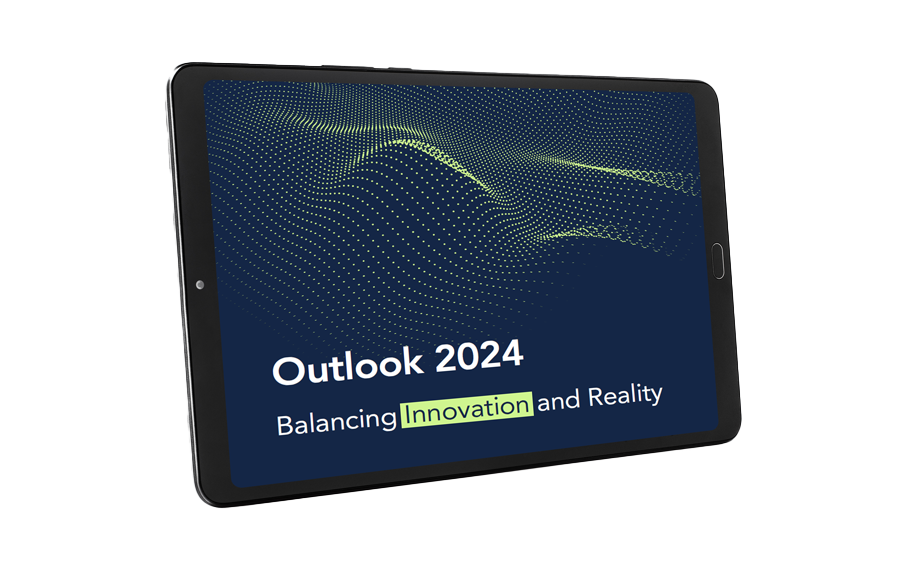 Outlook 2024 viewed on an ipad