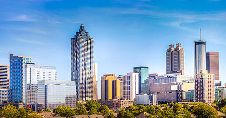 Skyscrapers on clear day